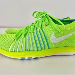 Lime Green Nike Flyknit Tennis